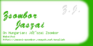 zsombor jaszai business card